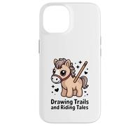 Drawing Trails And Riding Tales Cute Pony Horse Case for iPhone 14