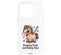 Drawing Trails And Riding Tales Cute Pony Horse Case for iPhone 15 Pro