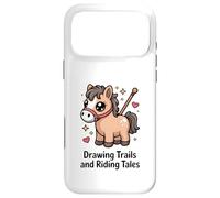 Drawing Trails And Riding Tales Cute Pony Horse Case for iPhone 17 Pro Max