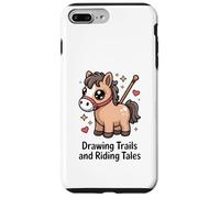 Drawing Trails And Riding Tales Cute Pony Horse Case for iPhone 7 Plus/8 Plus
