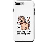 Drawing Trails And Riding Tales Cute Pony Horse Case for iPhone 7 Plus/8 Plus