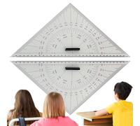 Drawing Triangles | 2 Piece Acrylic Marine Navigation Scale,30cm Protractor Triangle for Marine Navigation - for Engineering Teaching Cartography Measuring in
