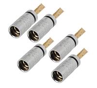 Drawn 4 Mm Complement Complement for Home Cinema on the 5 -piece Brass Safety Safety Device (Black)