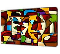 Drawn Cubism Pablo Picasso Picture Print On Framed Canvas Wall Art Home Decoration 20’’ x 12" inch(50x 30 cm) -18mm Depth