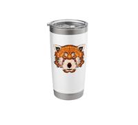 Drawn Panda face - red Panda Stainless Steel Insulated Tumbler