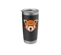 Drawn Panda face - red Panda Stainless Steel Insulated Tumbler