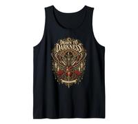 Drawn to Darkness Gothic Fashion Moth Design Spooky Vibes Tank Top
