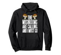 Drawn To The Mushrooms Wild Forager Nature Humor Pullover Hoodie