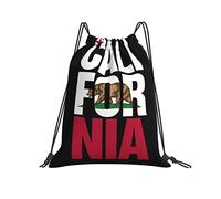 Drawstring Backpack 36x42cm, California Bear String Swimming Bag Water Repellency Kids Storage Pouch, For School, Birthday, Yoga