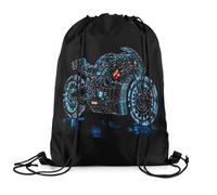 Drawstring Backpack Bright Dirt Bike Versatile Drawstring Bags Lightweight Draw String Back Bag For School Holidays Hunting 39X46Cm