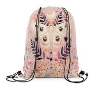 Drawstring Backpack Death Moth Boho Moth West Gothic Versatile Drawstring Bag Unisex Sport Bag String For Hiking Beach Climbing 39X46Cm