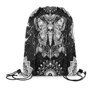 Drawstring Backpack Death Moth Unisex Drawstring Pe Bags Stylish Gym Bag For Women Trainer Sport 39X46Cm