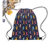 Drawstring Backpack Dinosaur Print Waterproof Travel Backpack