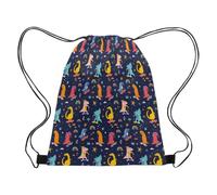 Drawstring Backpack Dinosaur Print Waterproof Travel Backpack