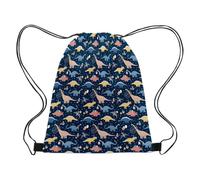 Drawstring Backpack Dinosaur Print Waterproof Travel Backpack