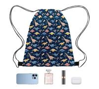 Drawstring Backpack Dinosaur Print Waterproof Travel Backpack