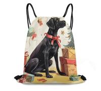 Drawstring Backpack Draw String Bags Swimming Bag Cinch Sack Gym Bags | Black Dog Next to Gift Drawstring Bags Large Sports String Backpack Cinch Sack Sport Gym Bags for Yoga Outdoor Sports