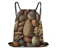 Drawstring Backpack Draw String Bags Swimming Bag Cinch Sack Gym Bags | Different Nut Patterns Drawstring Bags Large Sports String Backpack Cinch Sack Sport Gym Bags for Yoga Outdoor Sports
