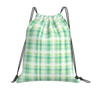 Drawstring Backpack Easter Colorful Plaid Travel Bag Water Repellency Fashion Rucksack, For Activities, Hiking, Gym, 36x42cm