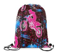 Drawstring Backpack Extreme Sports Dirt Bike Versatile Drawstring Bags Design Draw String Back Bag For Women Trainer Shopping 39X46Cm