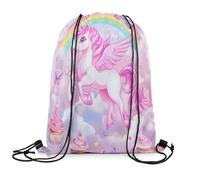 Drawstring Backpack Horse Sea Large Capacity Draw String Back Stylish Drawstring Bag For School Yoga Swim