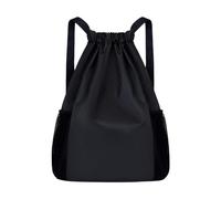 Drawstring Backpack Sports Backpacks Travel Bags for Men Women Large Gym Bag Black