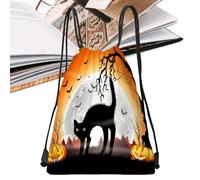 Drawstring Backpack,Treats Bag - 13X16.9 Inches Halloween Drawstring Backpack Theme Sack Waterproof Sackpack for Sport Gym Shoppingc