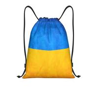 Drawstring Backpack Ukrainian Flag Print Gym Backpack Large Folding Sports Sack, For Activities, Sports, Men, 36x42cm