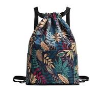 Drawstring Backpack, Vintage Drawstring Waterproof Bag, Large Capacity Gym Bag and Travel B-ag for Women Men for Sports Travel Gym Beach