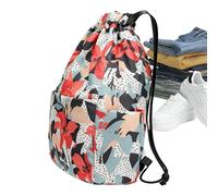 Drawstring Backpack,Waterproof Dry Wet Separation Organizer Pouch - Gym Backpack for Men | for Home Workplace Casual Gatherings Beach Party Swimming Business Trip Men Women Boys Girls