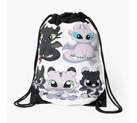 Drawstring Bag All family Dragons night fury, httyd, dragon babies, night lights, how to train dragon, cloudjumper Sport Gym Shoe Backpack