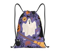 Drawstring Bag, Comfortable Sport Gym Sack, Halloween Pumpkin Witch, Daily String Sackpack For Travel, Shopping, Holidays, 36X42cm