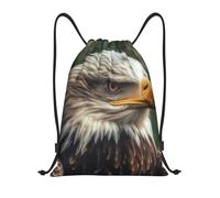 Drawstring Bag, Eco Friendly Sport Gym Sack, Vulture In The Grass, Unisex School Bags For Beach, Yoga, Hiking, 36X42cm
