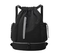 Drawstring Bag - Gym Sack Backpack | 5.91 inches Sports Sack, Backpack for Women Men Pe Bag Pocket Zipper School Beach Holidays Swimming Travel Outside Swimming Adult Beach Holidays