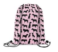 Drawstring Bag Kawaii Sausage Dog Large Capacity Drawstring Backpack Stylish Draw String Back For Beach School Holidays