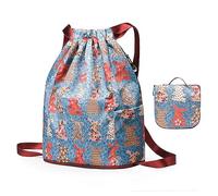 Drawstring Bag Large Capacity Waterproof Backpack, Foldable Dry-wet Separation Travel Sports Backpack Exotic Drawstring Gym Bag for Adults Teen Kids (B)