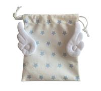 Drawstring Bag Plush Wing Cosmetic Bag Star Pattern Makeup Portable Stationery Storage Organizers Star Pattern Cosmetic Storage Makeup Drawstring Small