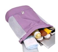 Drawstring Bag With Shoe Compartment Waterproof Mesh Backpack, purple, Se référer au descriptif, Refer to description