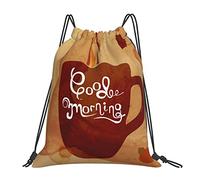 Drawstring Bags Abstract Coffee Cup Drawstrings Backpack Waterproof Drawstring Gym Bag Resistant Swimming Bag For Picnic Traveling Travel S