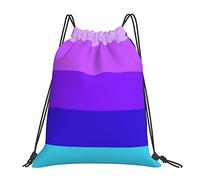 Drawstring Bags Agender Lesbian Rainbow Gay Pride Swimming Bag Sports Drawstring Gym Bag Resistant Drawstrings Backpack For Travel Shopping Trip S