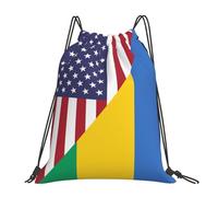 Drawstring Bags America Friendship Flag Drawstring Gym Bag Lightweight Swimming Bag Waterproof Gym Sack For Party School Picnic S