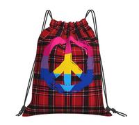 Drawstring Bags Bisexual Panromantic Pride Flag Peace Gym Sack Large Capacity Drawstrings Backpack Lightweight Swimming Bag For Holidays Picnic Swimming S