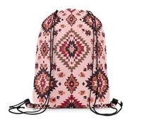 Drawstring Bags Boho Decor Native American Design Boho Geometric Bohemian Western Drawstring Gym Bag Resistant Swimming Bag Large Capacity Gym Sack For Picnic Traveling Holidays S