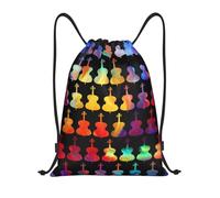 Drawstring Bags Cello Music In Color Drawstring Backpack Lightweight Gym Sack Waterproof Swimming Bag For Travel Gym Shopping