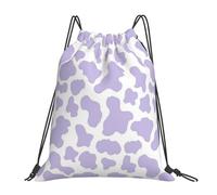 Drawstring Bags Cute Cow Print Drawstring Backpack Storage Gym Sack Sports Swimming Bag For Shopping Travel Party 36X42CM