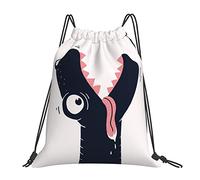 Drawstring Bags Cute Dinosaur Head Dino Drawstrings Backpack Multicolor Gym Sack Sports Swimming Bag For Picnic Shopping Running S