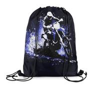 Drawstring Bags Dirt Bike Motorbike Racing Motocross Rider Extreme Cool Motocross Drawstring Backpack Storage Swimming Bag Resistant Gym Sack For Travel Shopping School 36X42CM