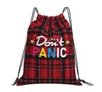 Drawstring Bags Don'T Panic Pansexual Pride Drawstrings Backpack Large Capacity Gym Sack Resistant Swimming Bag For Party Picnic Beach M