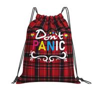 Drawstring Bags Don'T Panic Pansexual Pride Gym Sack Sports Drawstrings Backpack Storage Swimming Bag For Shopping Beach Swimming S