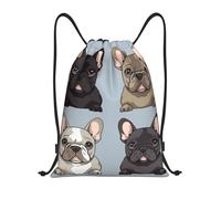 Drawstring Bags French Bulldog Gym Sack Storage Drawstring Backpack Sports Cinch Bag For Party Shopping Travel 36X42CM